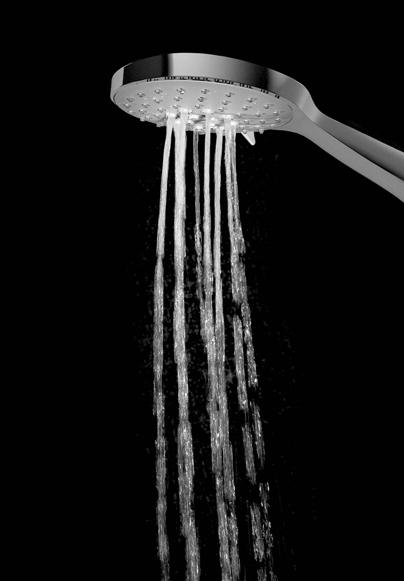 Regadera de baño multichorro con flujo de agua para masaje